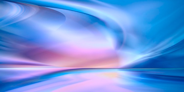 Colorful swirling abstract art in blues