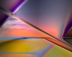 Vibrant gradient with triangular patterns