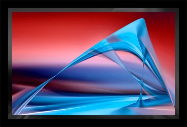 Dynamic blue shapes on gradient background