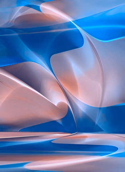 Swirling blue and pink abstract design