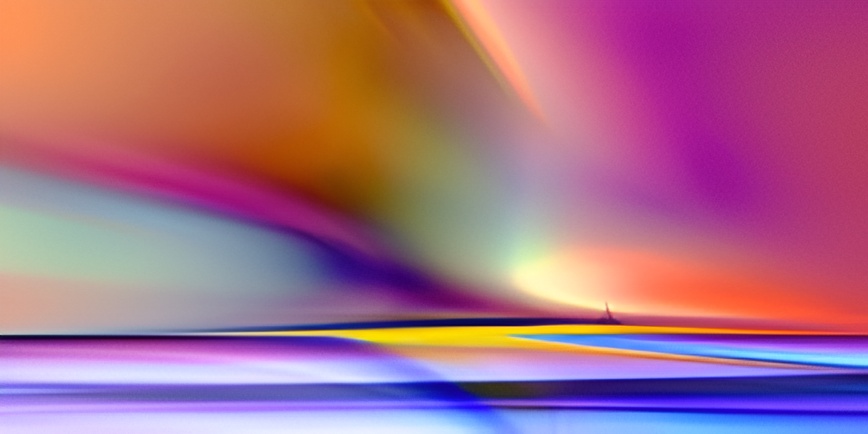 Gradient sky over abstract terrain.