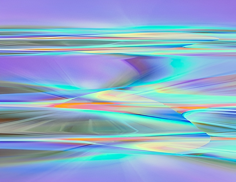 Multicolored abstract landscape design