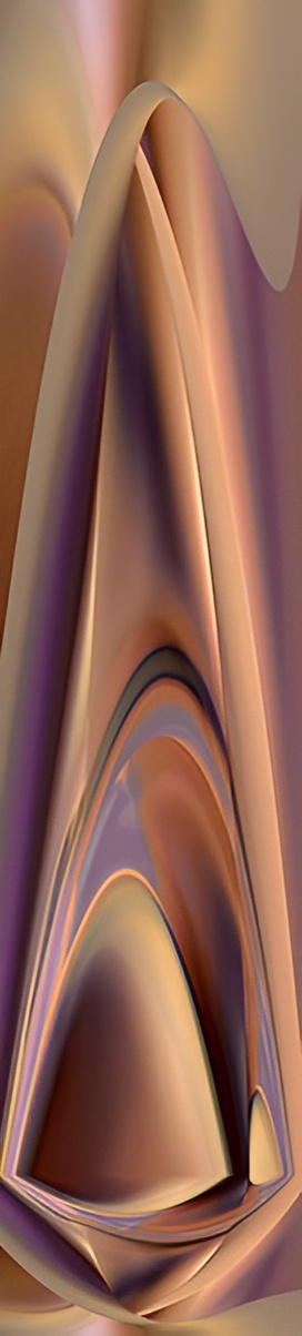 Elegant bronze and purple abstract form