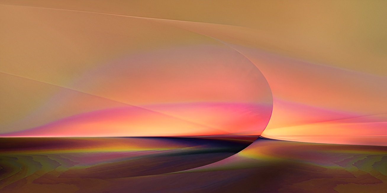 Surreal horizon with vibrant colors