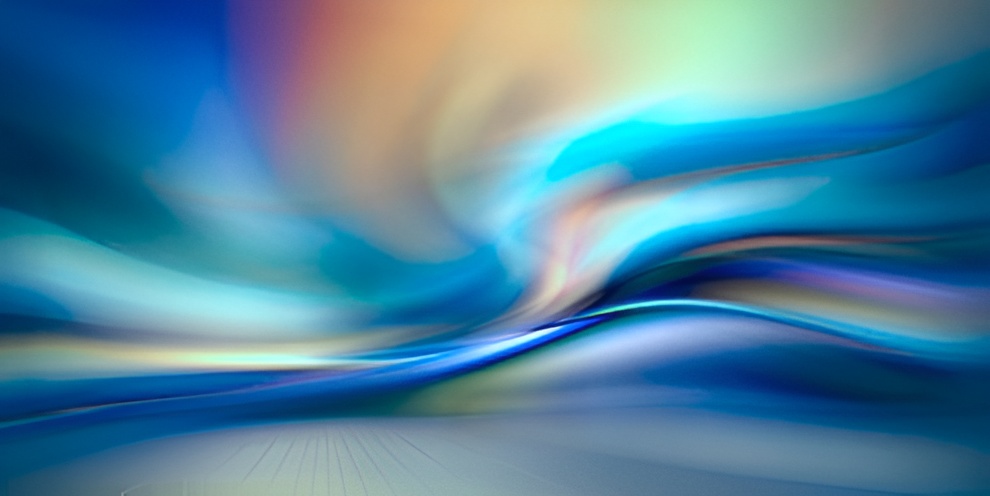Colorful abstract swirl with blue tones.