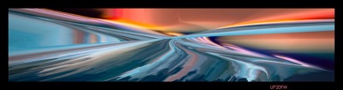 Abstract colorful digital artwork with fluid lines