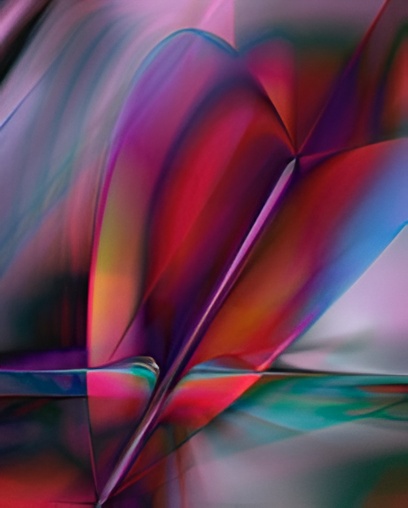 Dynamic, vivid abstract art composition