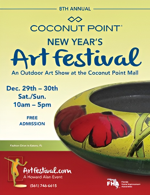 New Year's outdoor art show poster
