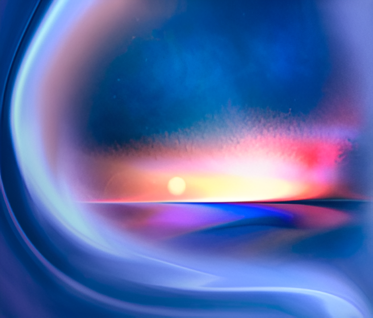 Surreal landscape with vibrant hues