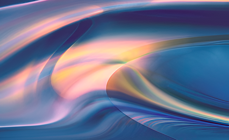 Smooth gradient waves in blue and pink