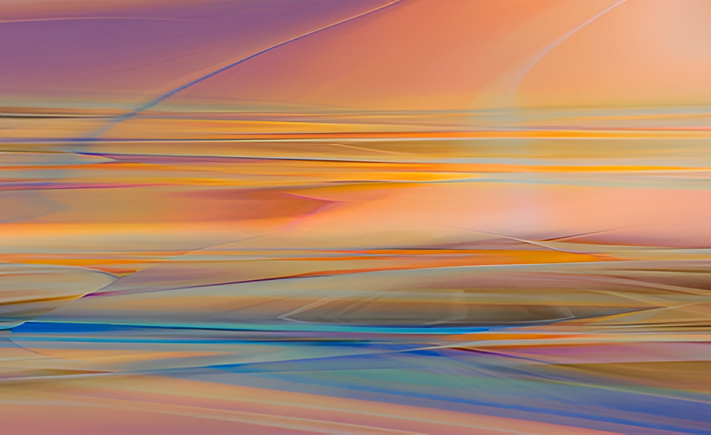 Blended colors forming a tranquil scene.