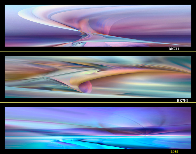 Dynamic fluid shapes in digital artwork