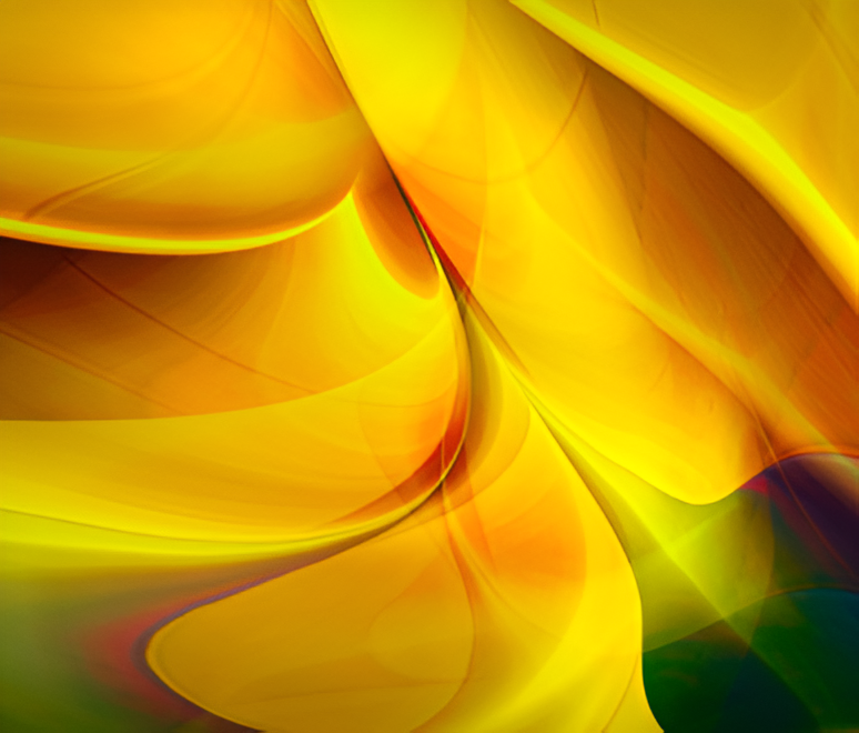 Vibrant yellow abstract art design
